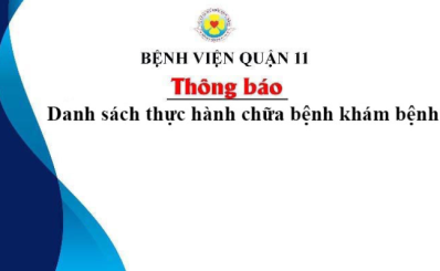 Danh sách thực hành chữa bệnh khám bệnh